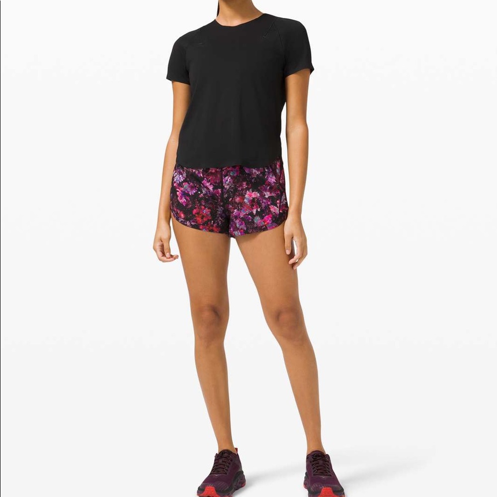 Lululemon Floral 3 inch tracker shorts
